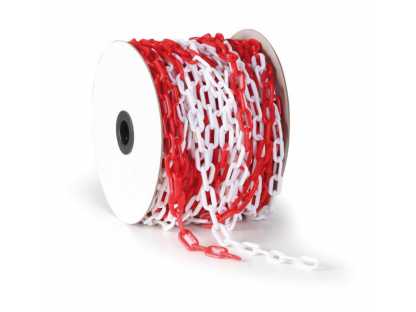 Plastová reťaz červeno-biela 50m