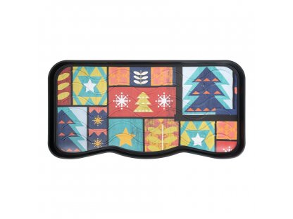 Plastový odkvapkávač na topánky FLOMA Colorful Xmas - 38 x 75 x 2,1 cm