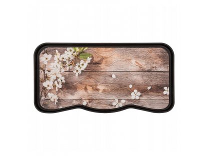 Plastový odkvapkávač na topánky FLOMA Flowers &amp; Wood - 38 x 75 x 2,1 cm