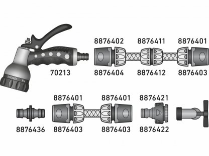 Postrekovač záhradný kov/plast, 7-funkčný, kov/plast, EXTOL PREMIUM