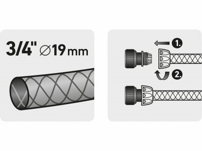 Rýchlospojka na hadicu mosadzná, 3/4\'\', STOP ventil, mosadz, EXTOL PREMIUM