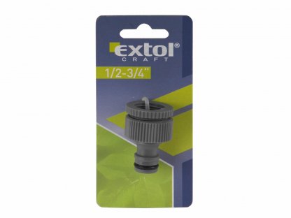 Rýchlospojka na záhradný ventil plastová 3/4", adaptér na 1/2", EXTOL CRAFT