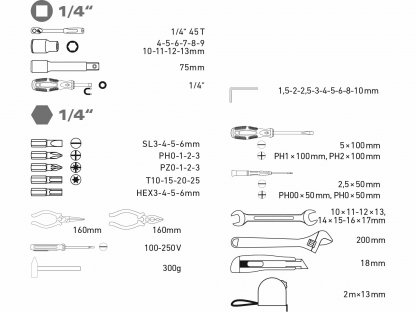 Sada náradia, 35-dielna, EXTOL CRAFT