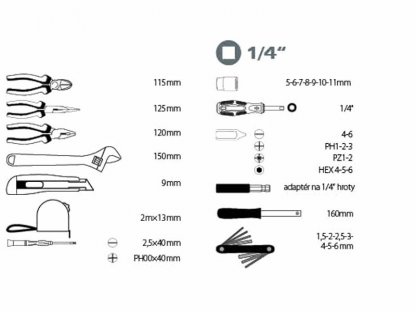 Sada náradia, 35-dielna, EXTOL CRAFT