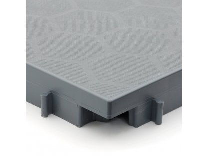 Šedá plastová terasová dlažba Mega Tile - 115,3 x 75,1 x 3,5 cm