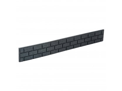 Sivý gumový záhradný obrubník FLOMA Bricks - 120 x 2 x 15 cm