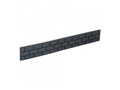 Sivý gumový záhradný obrubník FLOMA Bricks - 120 x 2 x 9 cm