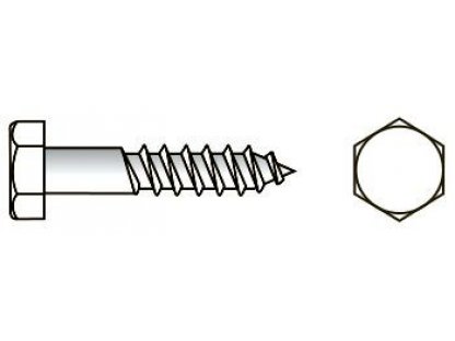 Skrutka do dreva DIN571 ZN, 10ks, 8x50, EXTOL PREMIUM