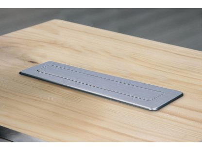 Solight 3z + USB A+C 20W PD výsuvný blok zásuviek, 2m, nerez oceľ