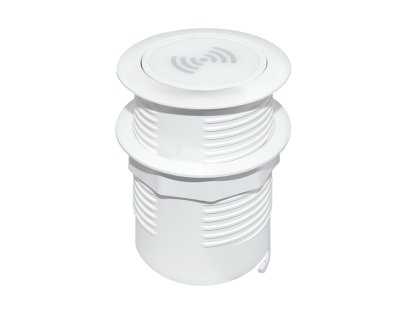 Solight bezdrôtová 15W + USB A+C 20W PD výsuvná nabíjačka, biela