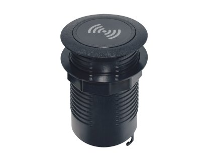 Solight bezdrôtová 15W + USB A+C 20W PD výsuvná nabíjačka, čierna