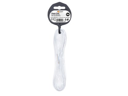 Solight flexo šnúra, 3m, 2 x 0,50mm2, biela