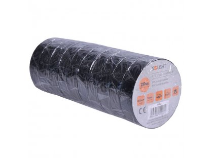 Solight izolačná páska, 15mm x 0,13mm x 20m, čierna