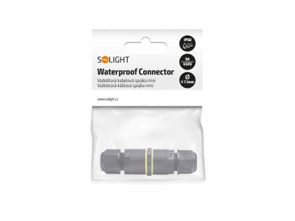 Solight káblová vodotesná spojka mini, IP68, priemer 5-7,5 / 5-7,5mm, max 1,0mm2