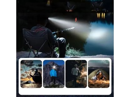 Solight LED čelové nabíjacie svietidlo, 100lm, sensor, Li-Ion
