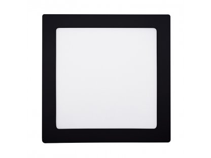 Solight LED mini panel CCT, prisazený, 18W, 1530lm, 3000K, 4000K, 6000K, štvorcový, čierna farba