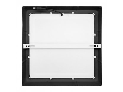 Solight LED mini panel CCT, prisazený, 24W, 1800lm, 3000K, 4000K, 6000K, štvorcový, čierna farba