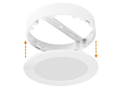 Solight LED mini panel kúpeľňový 2v1, 3CCT, podhľadový / prisadený, 18W, 1530lm, IP54, biela, okrúhly
