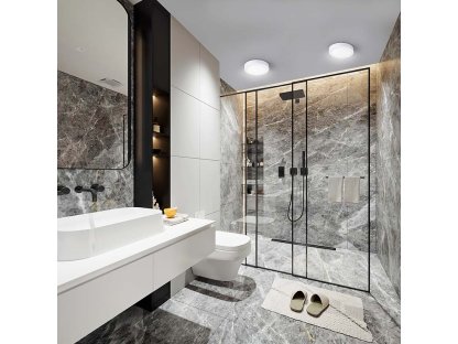 Solight LED mini panel kúpeľňový 2v1, 3CCT, podhľadový / prisadený, 24W, 2040lm, IP54, biela, okrúhly