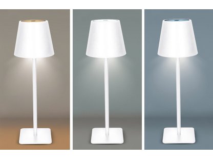Solight LED nabíjacia lampička Lucca, 120lm, zmena CCT, stmievanie, biela