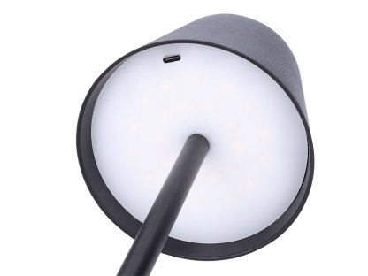 Solight LED nabíjacia lampička Lucca, 120lm, zmena CCT, stmievanie, čierna