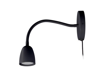 Solight LED nástenná lampička, stmievateľná, 4W, 280lm, 3000K, čierna