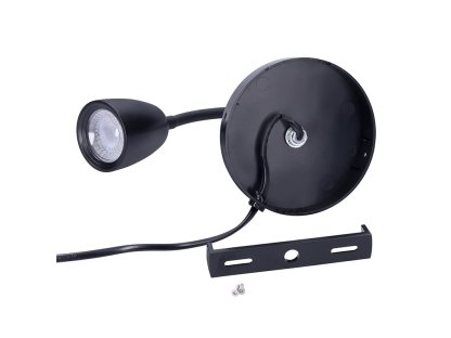Solight LED nástenná lampička, stmievateľná, 4W, 280lm, 3000K, čierna