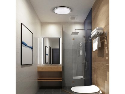 Solight LED osvetlenie Acate s ochranou proti vlhkosti, IP54, 18W, 1620lm, 3CCT, 22cm, strieborná
