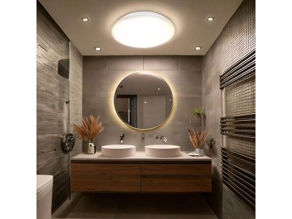Solight LED osvetlenie Adrano s ochranou proti vlhkosti, IP54, 12W, 1020lm, 3CCT, 23cm