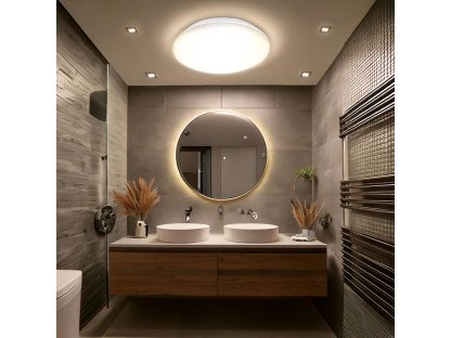 Solight LED osvetlenie Adrano s ochranou proti vlhkosti, IP54, 28W, 2380lm, 3CCT, 23cm
