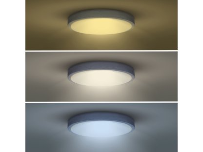 Solight LED osvetlenie s diaľkovým ovládačom Grey, 48W, 3360lm, 38cm, zmena chromatickosti, stmievateľné