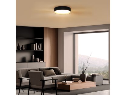 Solight LED osvetlenie s diaľkovým ovládačom Larios Black, 48W, 3360lm, 39cm, zmena chromatickosti, stmievateľná