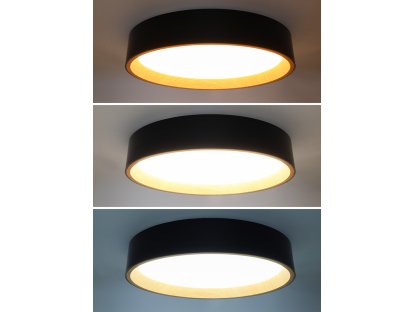Solight LED osvetlenie s diaľkovým ovládačom Larios Black, 48W, 3360lm, 39cm, zmena chromatickosti, stmievateľná