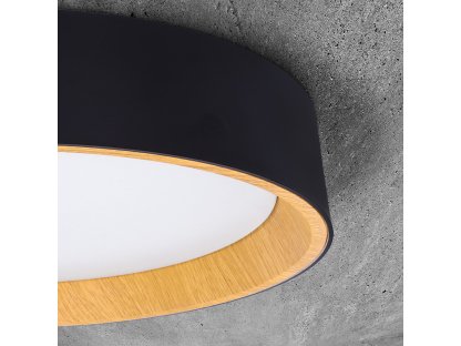 Solight LED osvetlenie s diaľkovým ovládačom Larios Black, 48W, 3360lm, 39cm, zmena chromatickosti, stmievateľná