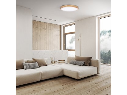 Solight LED osvetlenie s diaľkovým ovládačom Solid Oak, 48W, 3360lm, 39cm, zmena chromatičnosti, stmievateľné