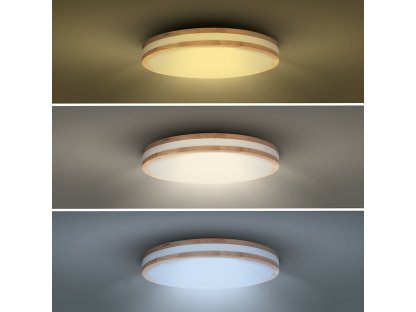 Solight LED osvetlenie s diaľkovým ovládačom Woody, 48W, 3360lm, 38cm, zmena chromatickosti, stmievateľné