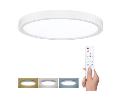 Solight LED osvetlenie s diaľkovým ovládačom Estela White, 36W, 2700lm, 30cm, zmena chromatickosti, stmievateľná