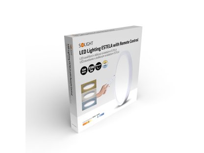 Solight LED osvetlenie s diaľkovým ovládačom Estela White, 36W, 2700lm, 30cm, zmena chromatickosti, stmievateľná