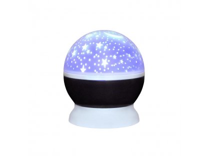 Solight LED  projekčná guľa, multicolor, 9 režimov, otáčanie, USB, 4x AAA