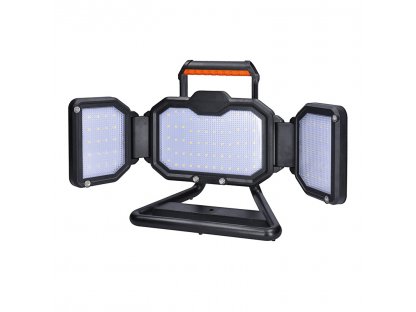 Solight LED reflektor, 30W, prenosný, nabijací, 3000lm, oranžovo-čierny