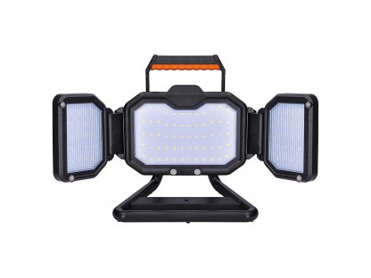 Solight LED reflektor, 30W, prenosný, nabijací, 3000lm, oranžovo-čierny