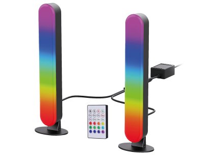 Solight LED RGB osvetlenie Gaming, diaľkový ovládač, zvukový senzor, USB