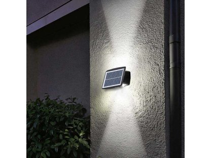 Solight LED solárne nástenné svetlo, teplá a studená biela, 15x10cm