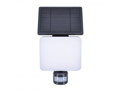 Solight LED solárne svetlo so senzorom, 11W, 1200lm, 3CCT, Li-Ion, čierna