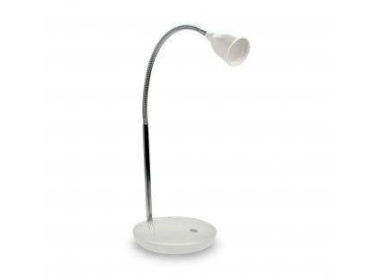 Solight LED stolná lampička, 2,5W, 3000K, podstavec, biela farba