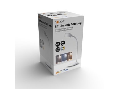 Solight LED stolná lampička, 4,5W, 300lm, 3CCT, biela, podstavec