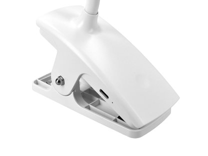 Solight LED stolná nabíjacia lampička, 2W, 210lm, 3CCT, biela, clip