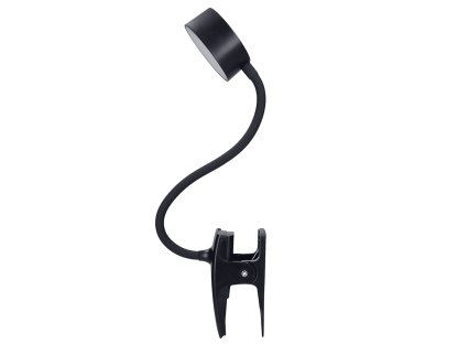Solight LED stolná nabíjacia lampička, 2W, 210lm, 3CCT, čierna, clip