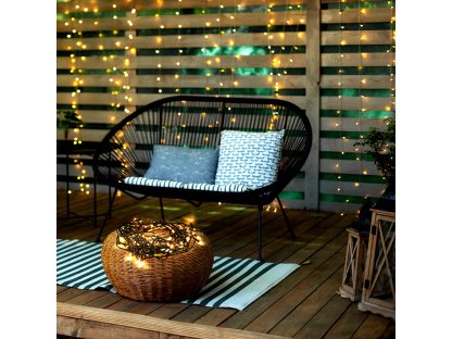 Solight LED vianočná reťaz, 3m, 20xLED, 3x AA, teplé biele svetlo, zelený kábel