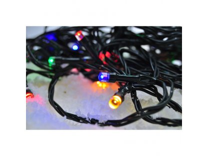 Solight LED vianočná reťaz, 500 LED, 50m, prívod 5m, 8 funkcií, časovač, IP44, viacfarebný